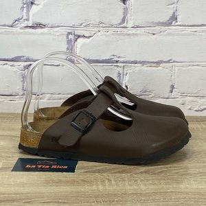 Papillio Birkenstock Brown Slip On Clogs